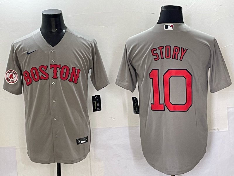 Men Boston Red Sox #10 Story grey 2025 Nike MLB Jersey 06
